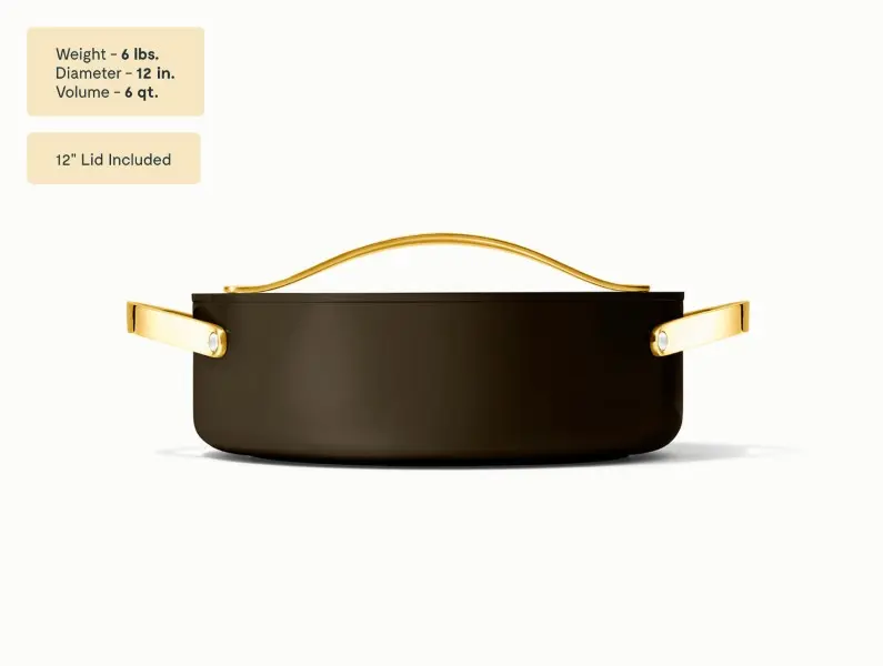 Ceramic Rondeau - Black - Side