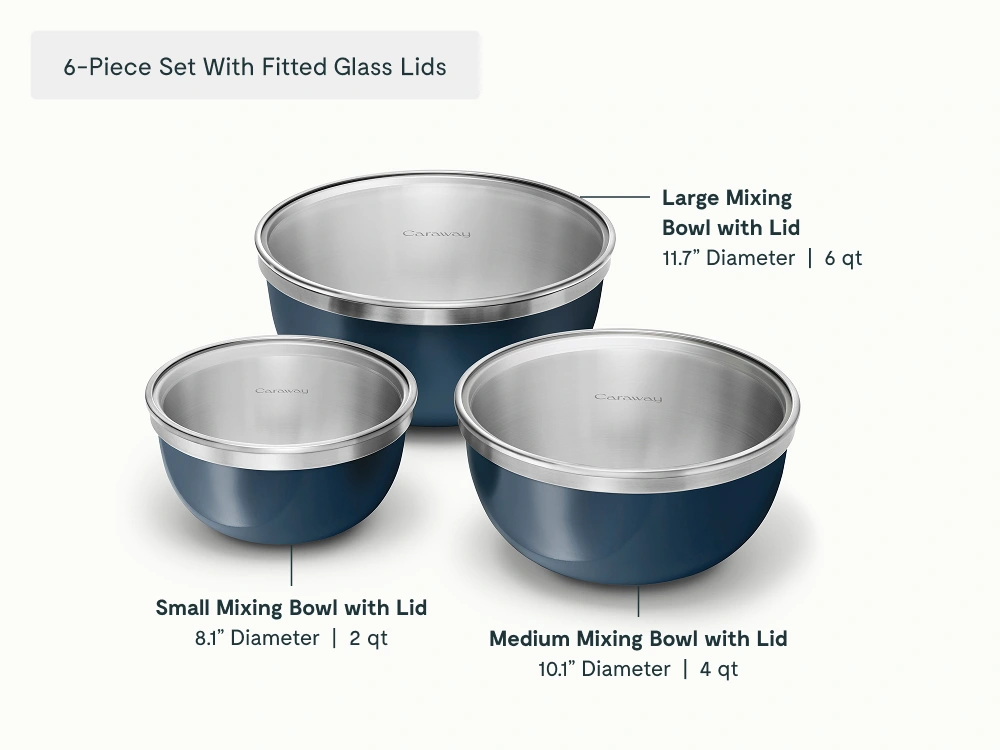 Mixing Bowl Set - Navy - Detail