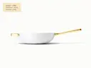 Ceramic Stir Fry Pan - White - Detail