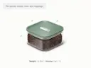 Small Glass Airtight Container - Sage - Detail
