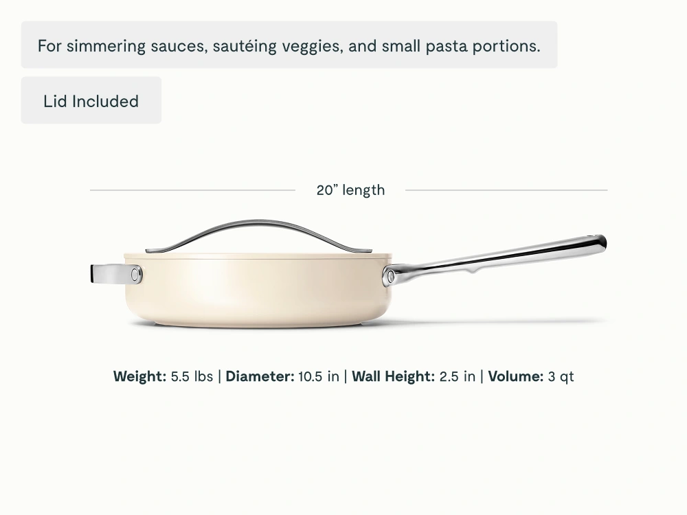 Small Sauté Pan - Cream - Detail
