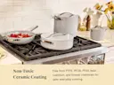 Ceramic Cookware+ Set - Gray - Stovetop Lifestyle