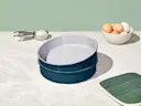 Circle Pan Duo - Navy - Stacked on Counter