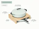 Enameled Cast Iron Skillet & Braiser Duo - Light Mist - Detail