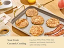 Ceramic Double Burner Griddle - Cream - Counter Lifestyle