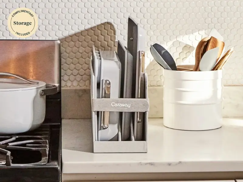 5 Piece Half Bakeware Set - Gray - Complimentary Storage Included