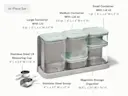 Glass Airtight Container Set - Light Mist - Detail