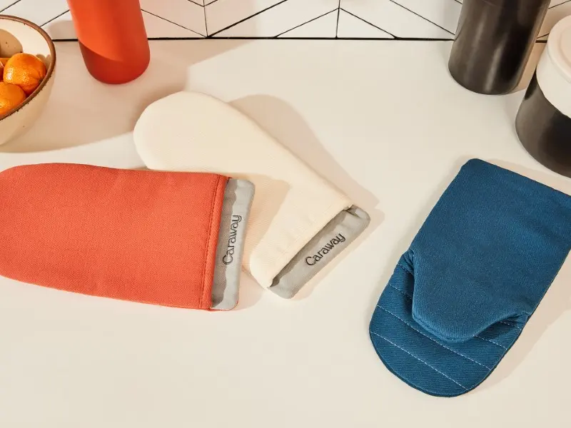 Oven Mitts - All Colors - Perracotta Cream Navy