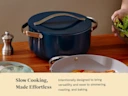 Ceramic Dutch Oven - Navy - Tablescape Lifestyle