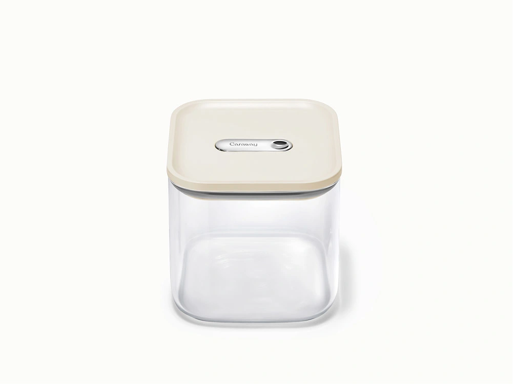 Medium Glass Airtight Container - Cream - Hero