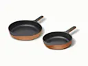 Enameled Cast Iron Skillet Duo - Rust - Hero