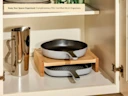 Enameled Cast Iron Skillet & Grill Pan Duo - Gray - Storage Included