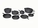 Deluxe Enameled Cast Iron Set - Charcoal - Hero