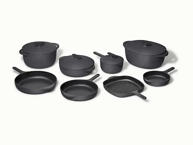 Deluxe Enameled Cast Iron Set - Charcoal - Hero