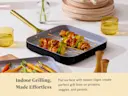 Ceramic Square Grill Pan - Black - Tablescape Lifestyle