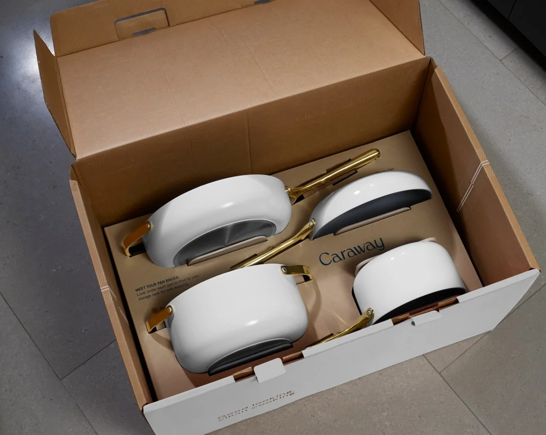 Ceramic Cookware Set - Iconics - White - In Caraway Box Package