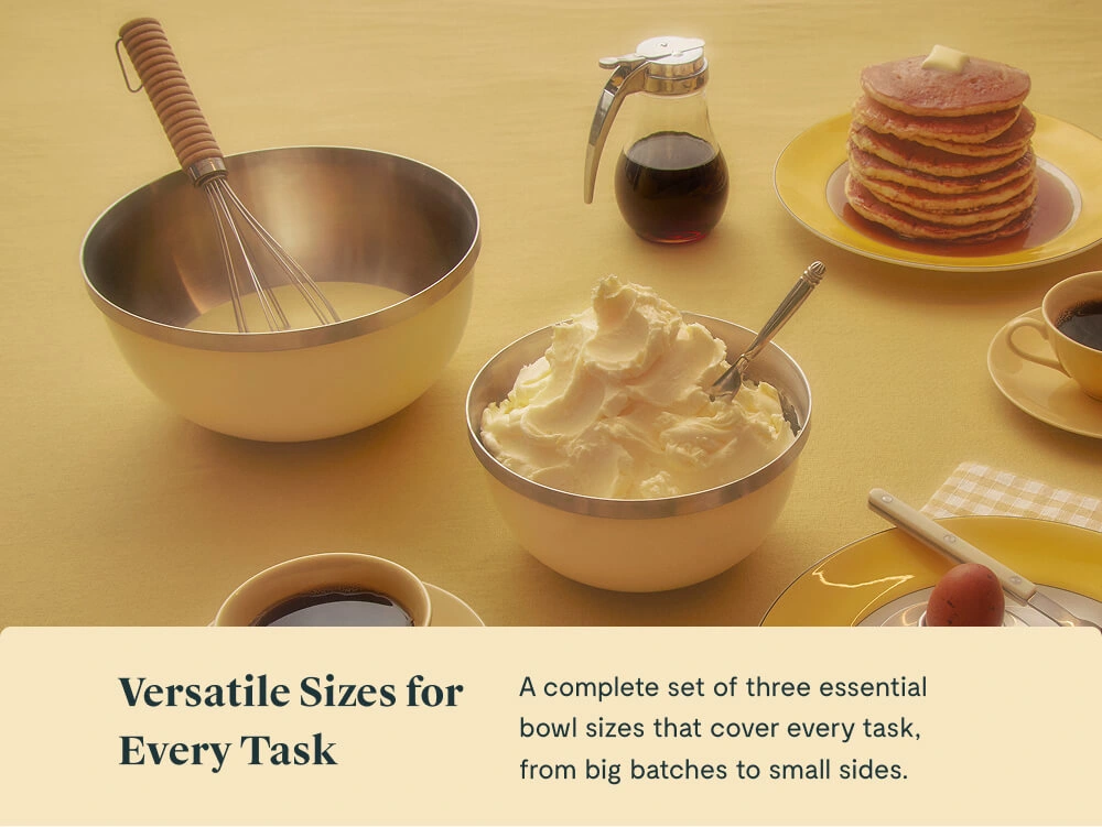 Mixing Bowl Set - Butter Yellow - Sizes