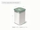 Large Glass Airtight Container - Sage - Detail