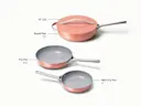 Ceramic Fry Pan Trio - Perracotta - Detail