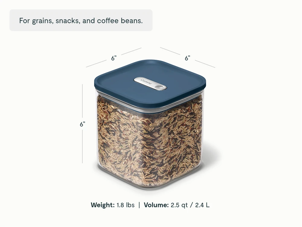 Medium Glass Airtight Container - Navy - Detail