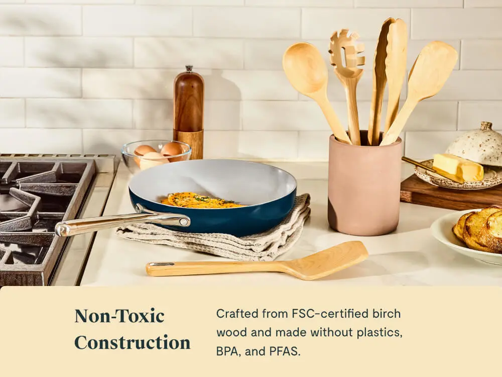 Utensil Set - FSC Birch Wood - NonToxic Lifestyle