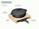 Enameled Cast Iron Skillet & Braiser Duo - Charcoal - Detail