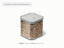 Medium Glass Airtight Container - Gray - Detail