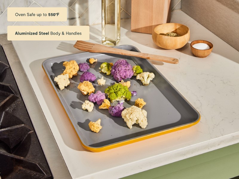 Medium Baking Sheet - Marigold - Baking Veggies Oven Safe