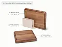 Prep & Serve Butcher Block Set - Walnut - Detail