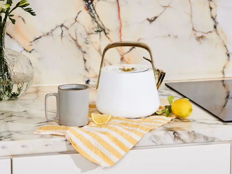 Whistling Tea Kettle - White Lifestyle