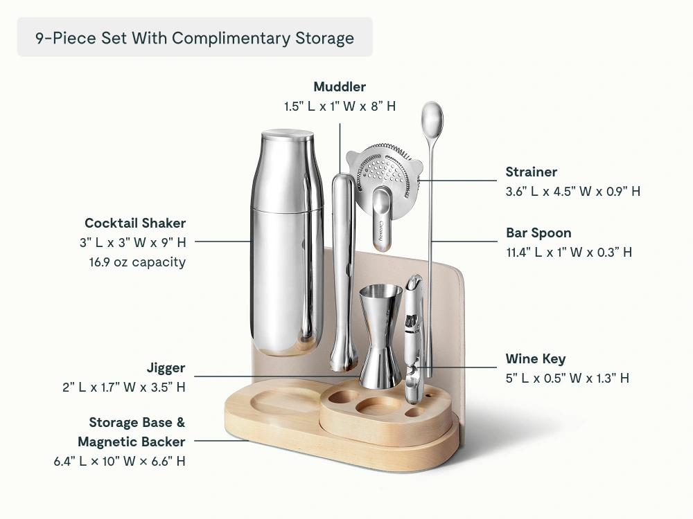 Complete Bar Set - Cream - Detail