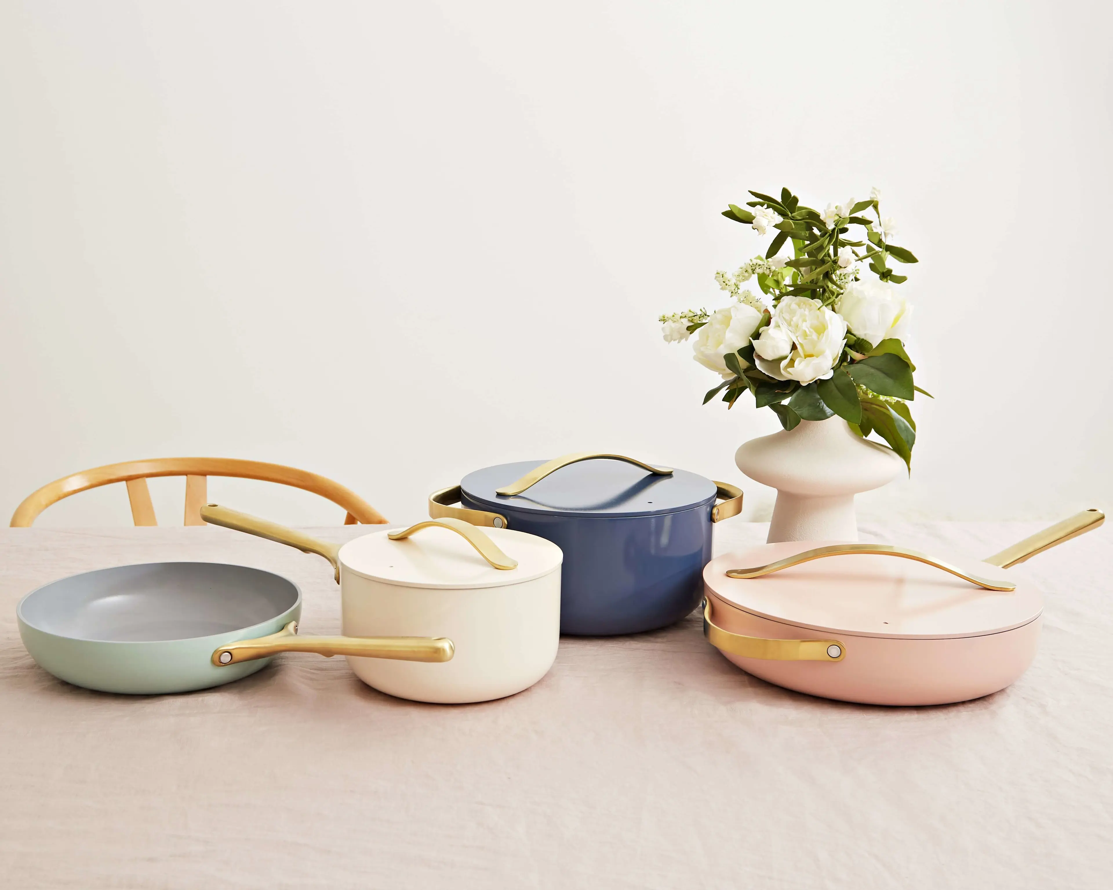 Ceramic Cookware Set - Gold Collection - on tabletop
