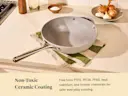 Ceramic Stir Fry Pan - Gray - Kitchen Counter