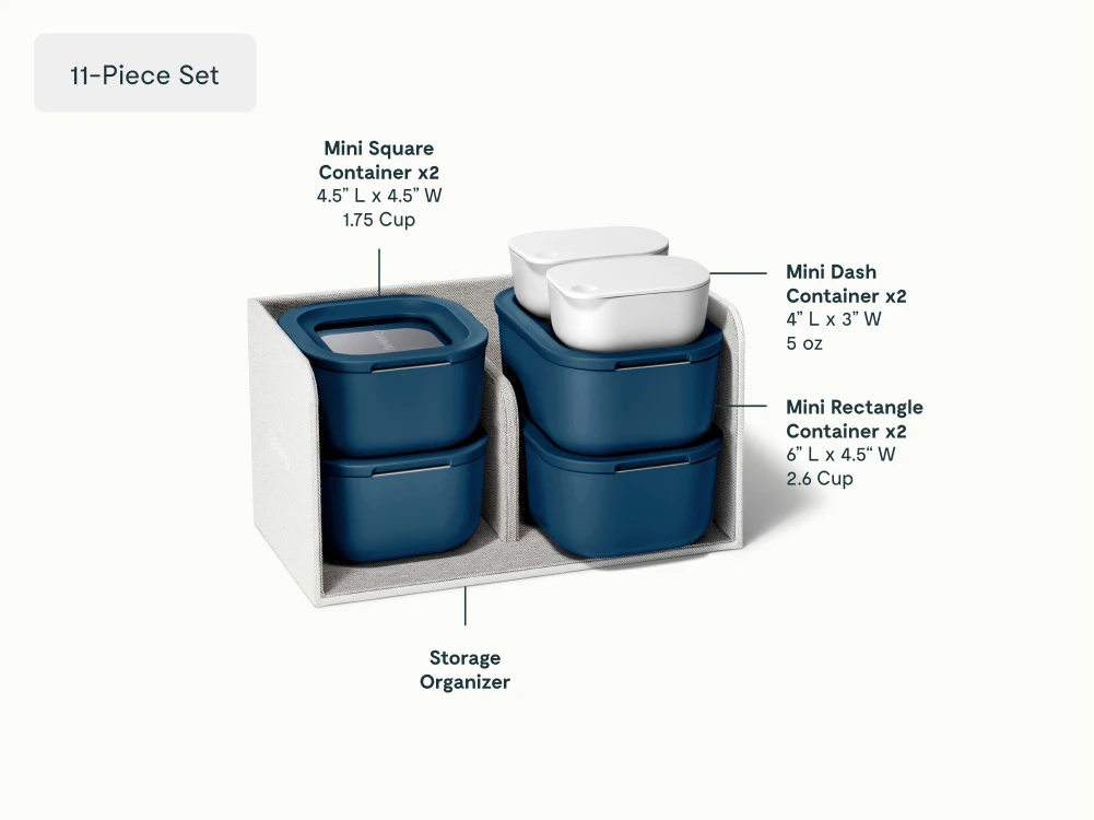 Mini Food Storage Set - Navy - Detail