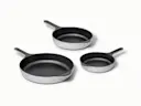 Enameled Cast Iron Skillet Trio - Gray - Hero
