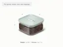 Small Glass Airtight Container - Light Mist - Detail