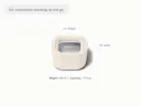 Mini Square Container - Cream - Detail