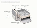 Ceramic Squareware Set - Cream - Detail