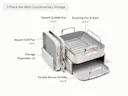 Ceramic Squareware Set - Cream - Detail