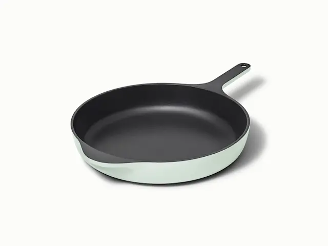 Enameled Cast Iron Large Skillet - Light Mist - Hero
