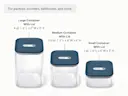 Glass Airtight Container Trio - Navy - Detail