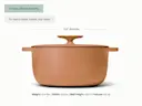 Enameled Cast Iron Dutch Oven - Rust - Detail