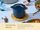 Ceramic Petite Cooker - Navy - Tablescape Lifestyle