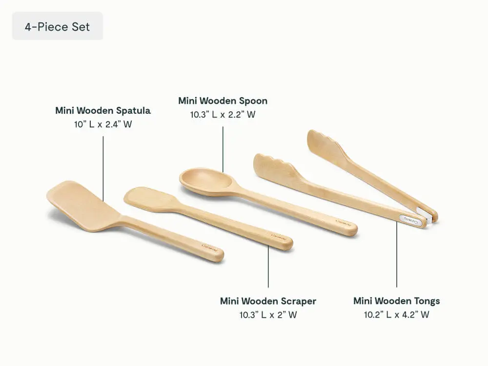 Mini Utensil Set - Weight Dimensions