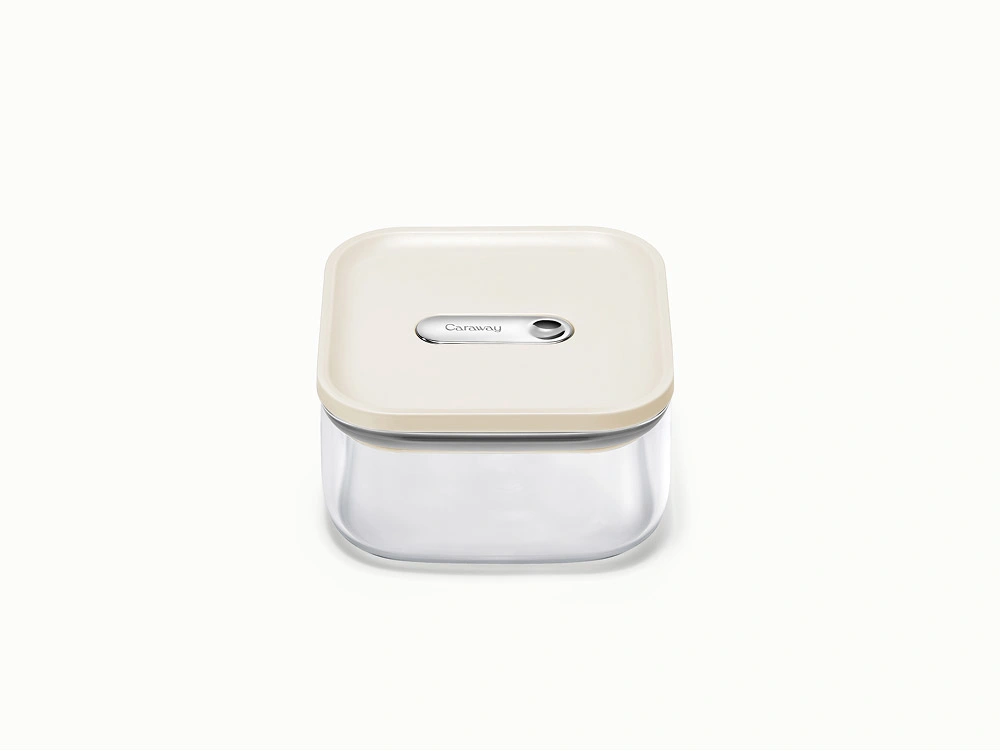 Small Glass Airtight Container - Cream - Hero