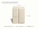 Trash and Recycling Duo Bin - Slim - Cream - Detail