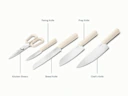 Knife Set - Cream - Detail