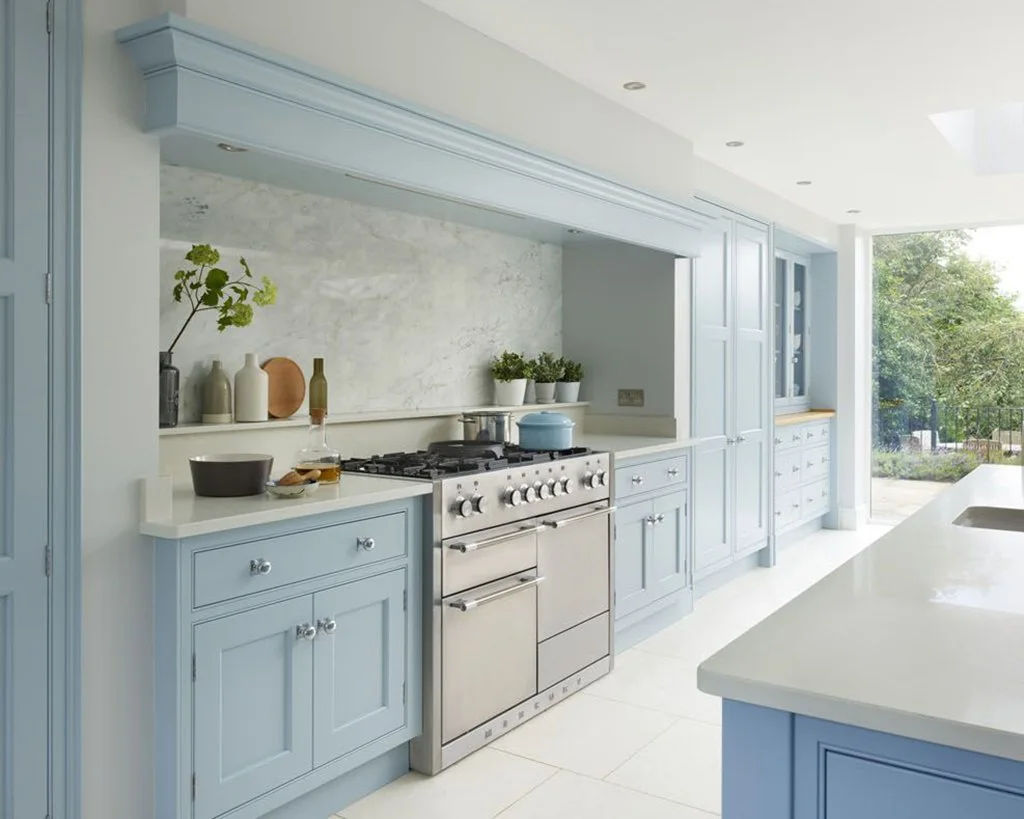 Sky Blue Themed Kitchen