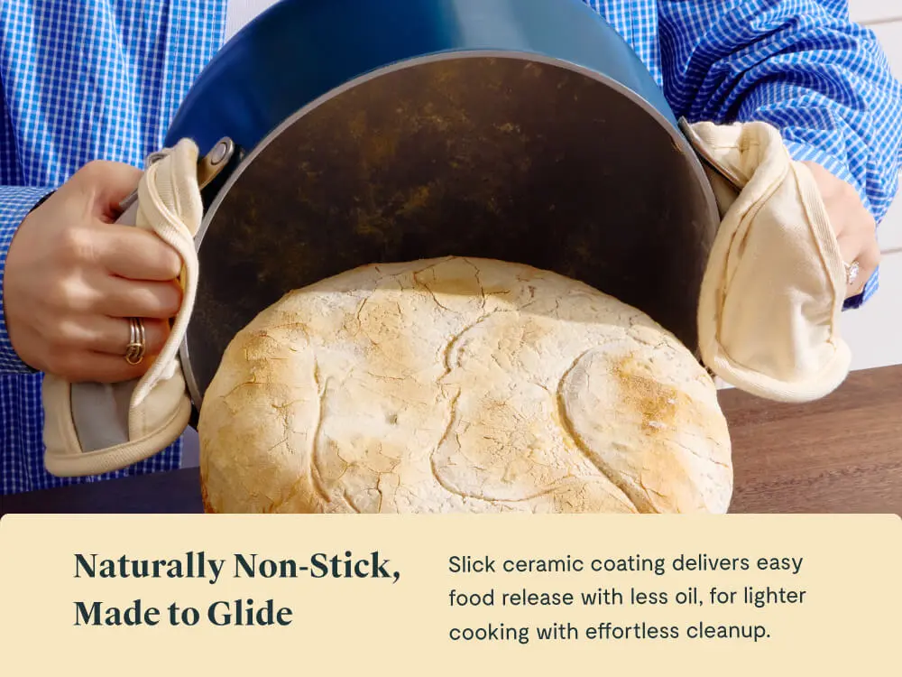 Ceramic Dutch Oven - Navy - Lifestyle