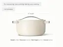 Ceramic Dutch Oven - Cream - Detail